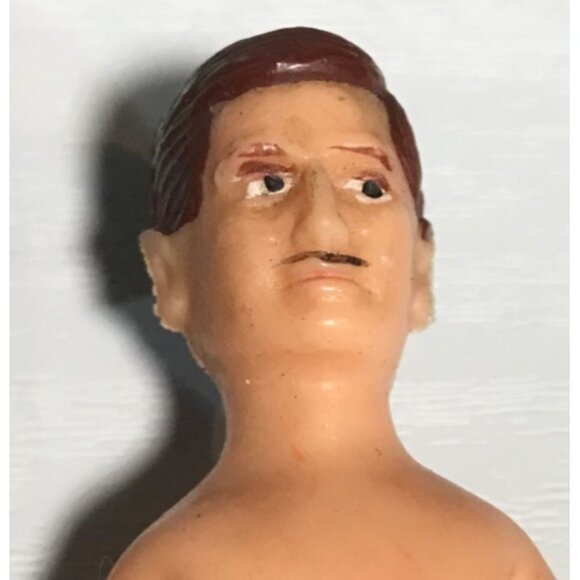 Vintage Marx Dollhouse Family Rubber Mom Dad Child Baby Bendable Poseable 2"- 5" - Picture 8 of 16